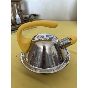 IKEA Efverlund Vinka Tea Kettle UFO Yellow Stainless Steel 18/10 Whistling